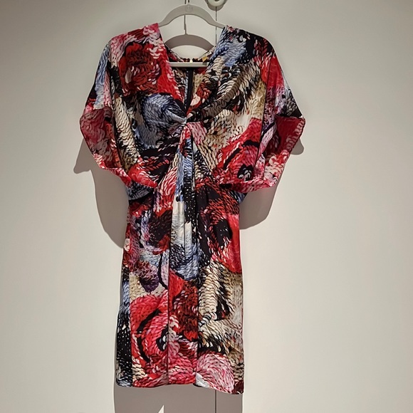 100% silk multicolored dress by leifsdottir - Picture 1 of 1